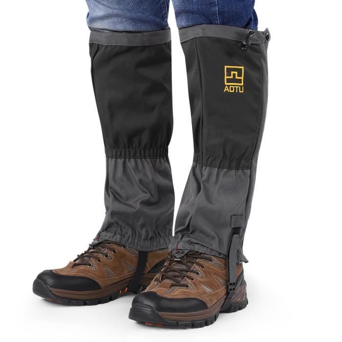 Navaris Guêtre pour Chaussures - 1x Paire Couvre-Chaussure Imperméable contre Neige Pluie - Jambières Protection VTT Chasse Ski Randonnée