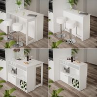 Vicco Table de bar Dominic, Anthracite, 116 x 37 cm 4x compartiments