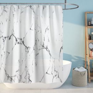 Rideau de douche décoratif en tissu forêt pour salle de bain - Tissu