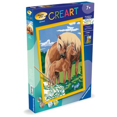Ravensburger CreArt Kids – Peinture Par Numéros « Perruches » – Format 18x24 Cm – Kits Complet Avec Peintures, Pinceau, Cadre – Dès 7 Ans – Activité Créative Facile