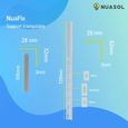 NuaSol Support pour panneau solaire jusqu'à 72 cm - Toit plat PV - Réglable de 0 à 90 ° - Lot de 4 - Aluminium - Matériel de-5