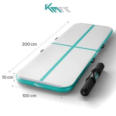 Tapis De Gymnastique Gonflable – 3/4/5/6 M, 15 Cm D’épaisseur, Avec Pompe électrique, Pour Yoga, Taekwondo, Vert