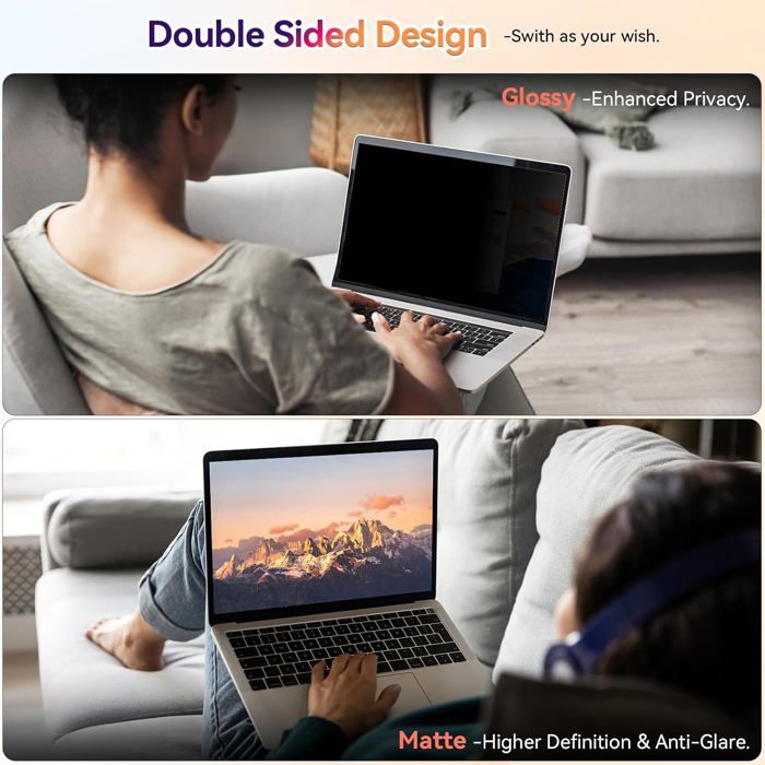 Protection D'écran Anti-espion Pour ACER Nitro V 15 (ANV15-51-5678) 15,6" - Anti-reflet, Filtre Lumière Bleue, Confidentialité
