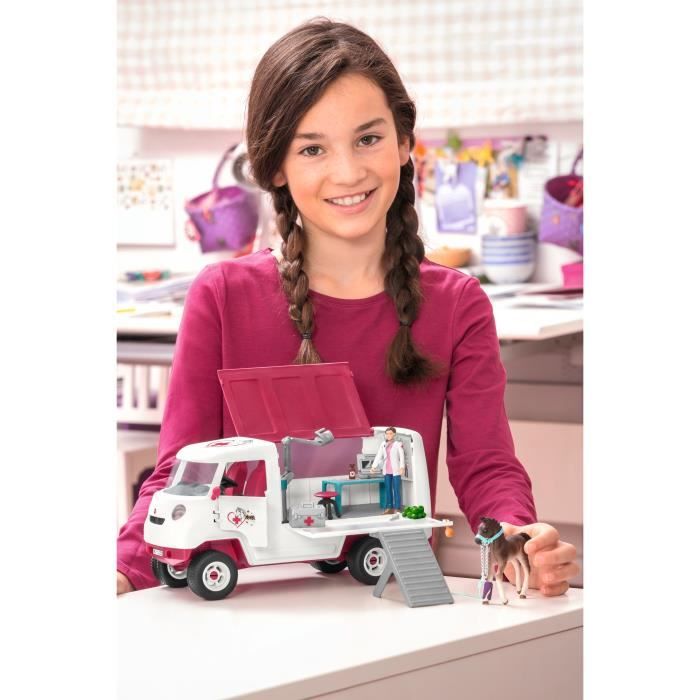 Schleich 42439 Vétérinaire Mobile - Jeux & Jouets