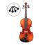 R 4/4 Taille Violin Cheville 4pcs jeu Remplacement en bois ebene-noir Nrpfell Nrpfell 