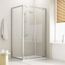 Cabine Douche 75x130 Ouv 130 Cm 198 Transparent Mod Cristal Duo