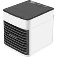 Mini Climatiseur USB Rechargeable, Rafraîchisseur d'Air avec Brumisateur, Ventilateur de Bureau Portable pour Maison