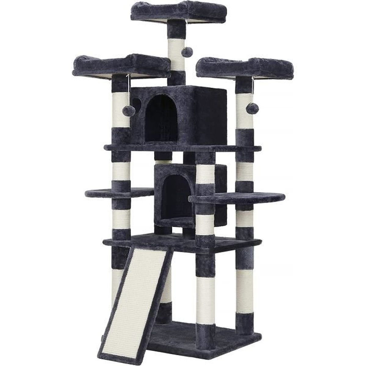 Feandrea Arbre A Chat 172 Cm 3 Plate Formes D Observation 2 Grottes Troncs Epais En Sisal Planche A Griffer Gris Pct18gyz Achat Vente Arbre A Chat Feandrea 172 Cm Arbre A Cha Cdiscount