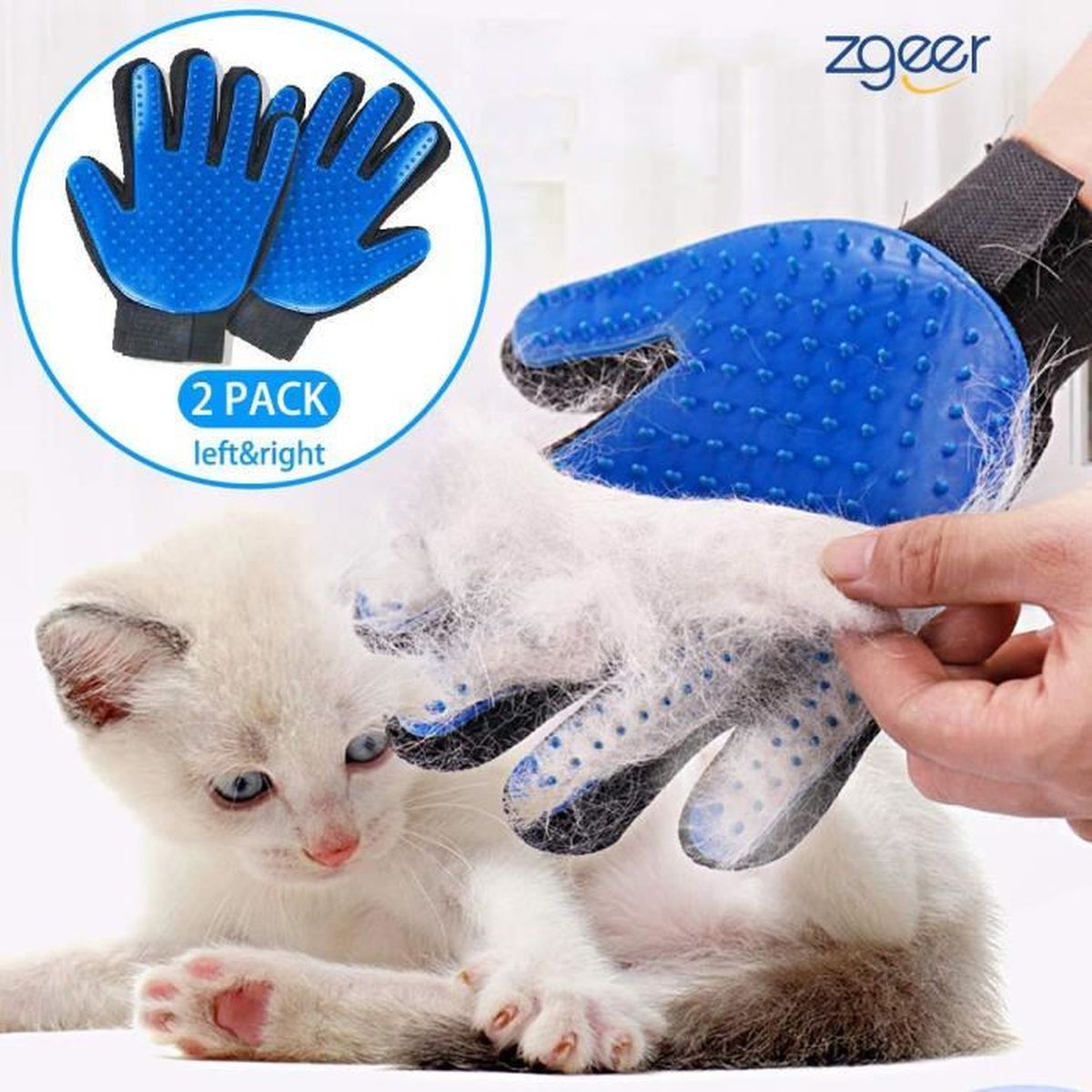 Gant De Toilettage Massage Pour Chien Chat Brosse De