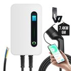 SCRAPCOOKING PARTY Morec APP 7kw 32A Monophasé VE Wallbox Borne de Recharge Connexion Bluetooth/Wifi avec Type 2 Câble Charge rapide, 6 mètres, blanch