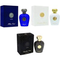 Lot De 3 Opulent Oud Eau de Parfum 100ml Halal Attar Parfum Mixte et Epicé Unisex, Notes: Oud, Boisé, Epicé, Musc, Oud Cambodgien
