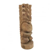 Statue Polynésienne "Tiki Kanaloa" en bois de Cocotier 50cm Marron / Chocolat
