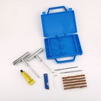 Couleur bleue Kit d'outils professionnels de réparation de pneus lourds de voiture, pour camion, moto, pneu p