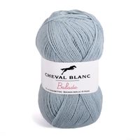 Laines Cheval Blanc - BALADE fil à tricoter 100g - 75% laine superwash 25% polyamide - Laine extra fine, idéal pour le tricot de cha