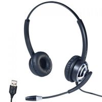 Cleyver - Casque Filaire USB, Noir, Ultra Léger, Micro Antibruit, Robuste, Perche Rotative, Fonction Mute - ODHC65USBF