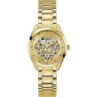 GUESS Women Quartz Watch with Stainless Steel Strap, Gold, 16 (Model GW0253L2)