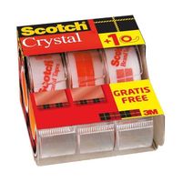 SCOTCH - Lot de 3 dévidoirs avec ruban Caddy Crystal - 2 + 1 gratuit
