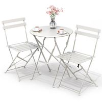 VOUNOT bistro pliant acier 3 pièces