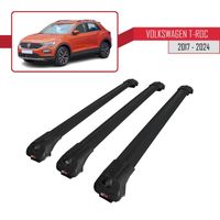 Barres De Toit ACE-2 Pour Volkswagen T-Roc 2017-2025 - 2 Barres Aluminium Gris, Charge 75kg - 7