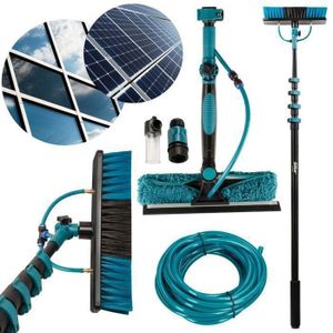 Perche Télescopique De Nettoyage 8 M – Avec Brosse Et Tuyau D'eau, Pour Laver Fenêtres, Panneaux Solaires Sans échelle ! - 4