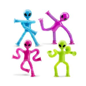 Jouet Sensoriel JOYIN Lot De 4 Tubes Pop Extraterrestres Pour Enfants, Jouets Pop Tube