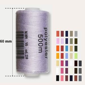 FIL A BRODER - A COUDRE Bobine 500m fil polyester (Noir 579-001).