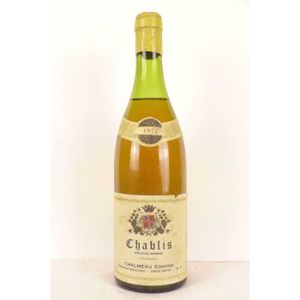 VIN BLANC chablis edmond chalmeau blanc 1975 - bourgogne