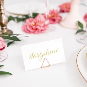 MARQUE-PLACE  Marque places rose gold - triangle x10