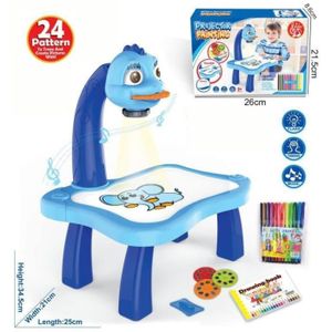 TABLE A DESSIN Dessin - Graphisme,Mini projecteur Led pour enfants,Table de dessin artistique,tableau de peinture,bureau - Type 06-Crown blue