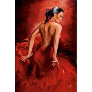 AFFICHE - POSTER Poster Red Dancer R. Magrini La danseuse de Flamen