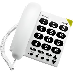 Téléphones à Grosses touches Blanc 595-2 Photo