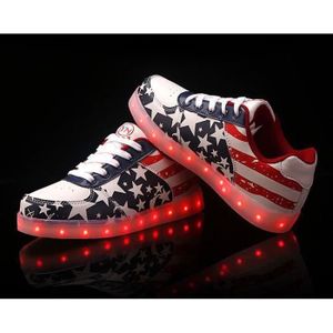 BASKET Chaussures de Sports Baskets LED Lumineuses Cligno