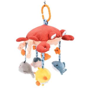 MOBILE Omabeta Mobile de lit de bébé Hochets de Lit Bébé Jouets de Cloche de Crabe en Peluche jeux poupon Ensemble de crabe farci TM257
