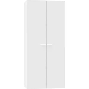 ARMOIRE DE CHAMBRE Armoire placard - meuble de rangement coloris blanc - Hauteur 180 x Longueur 79 x Profondeur 52 cm