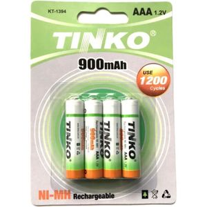 PILES 4 X Aaa 900 Mah 1,2 V Piles Rechargeables Ni-Mh Po