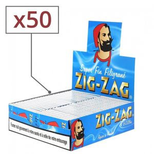 papier à rouler zig zag bleu x10