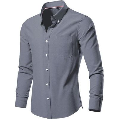 T-Shirt De Pêche Homme Habit - Manches Longues - Gris/Blanc Taille L - Camo