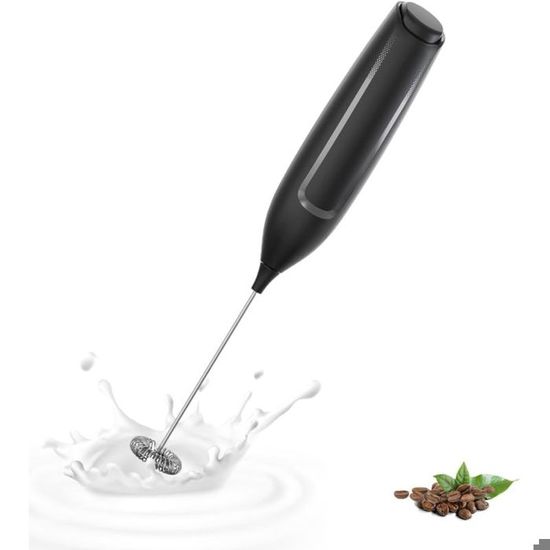 Mousseur à Lait Rechargeable Manuel - 2 Vitesses, Batterie Intégrée, Portable - Pour Latte, Cappuccino, Matcha, Chocolat - 6