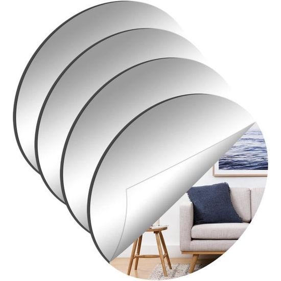 Lot De 4 Miroirs Hexagonaux En Acrylique Pour Murs, Miroir De