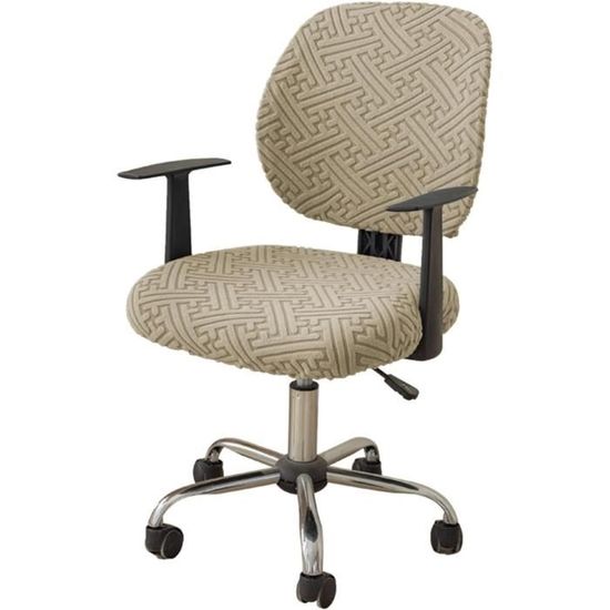 Housse de Chaise de Bureau Split,Housse pour Chaise Tissu élastique Amovible et Résistante pour Fauteuil de Bureau Rotatif Chaise pivotante Accoudoirs Chaise,Wine Red,1PC