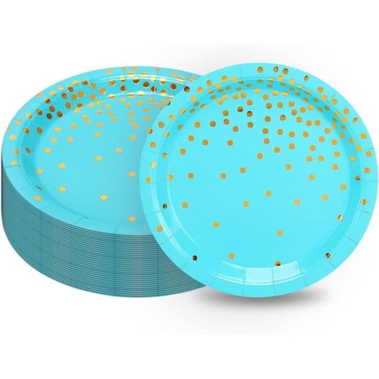 Terrazzo Lot De 8 Assiettes En Carton Écologiques Multicolore 25 Cm[u2690] - Maison