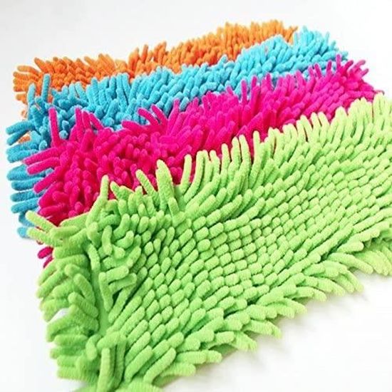 Lot De 2 Housses De Rechange Microfibre Pour Balai Serpillère - Taille 43x13.5 Cm - Vert, Pour Surfaces Dures