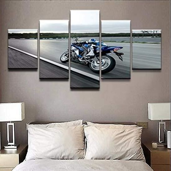 Toile Déco Marc Márquez MotoGP - Impression 60x90 Cm, Idéale Pour Chambre, Bureau - Cadeau Fan De Sport Moto - 9