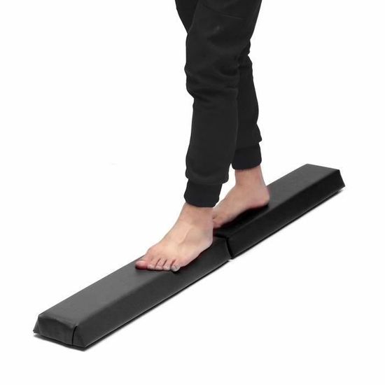 Poutre D'Équilibre Pliable Pour Enfant - Longueur 2.2m (pliée 1.1m) - Daim Artificiel, Hauteur 7cm