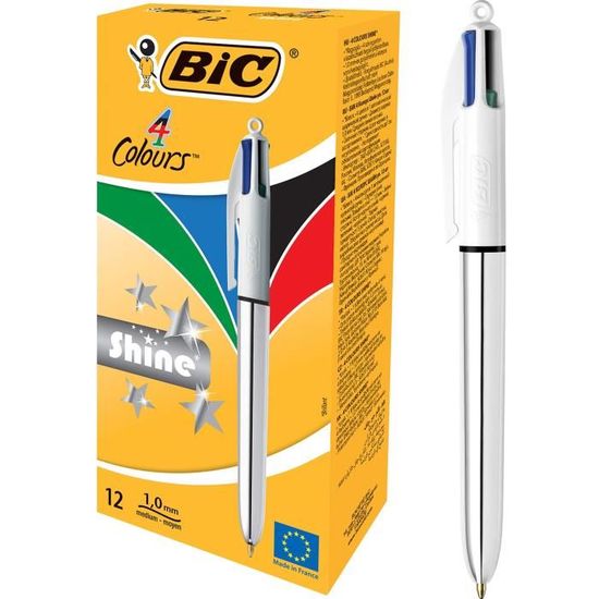 Bic - Recharge stylo à bille 4 couleurs (1.0mm/bleu )