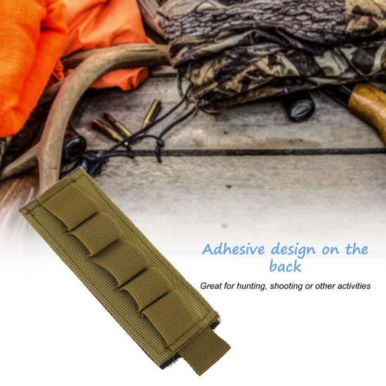 Pochette Ceinture De Chasse En Toile & Cuir OP - Pour Cartouches Calibre 12, Avec Cordon De Serrage