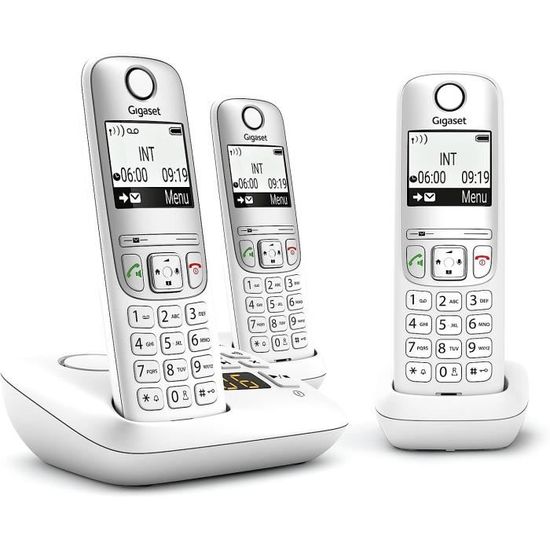 Gigaset Téléphone Fixe Sans Fil A415 A Trio Blanc