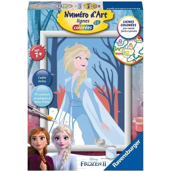 Tableau Blanc Junior La Reine Des Neiges 2 | Comprend Un Feutre, Craies, Une Gomme Et Un Pochoir