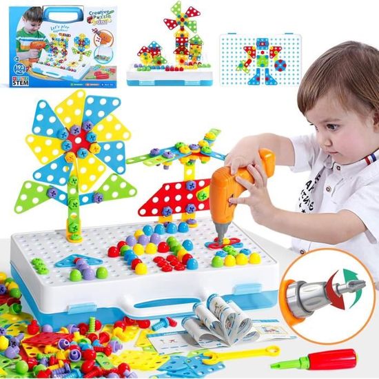 DINORUN Jouet Bebe 1 An, Xylophone Montessori 4-en-1 Avec Pêche, Taupe Et Engrenages – Cadeau Fille Garçon 1 2 3 4 Ans