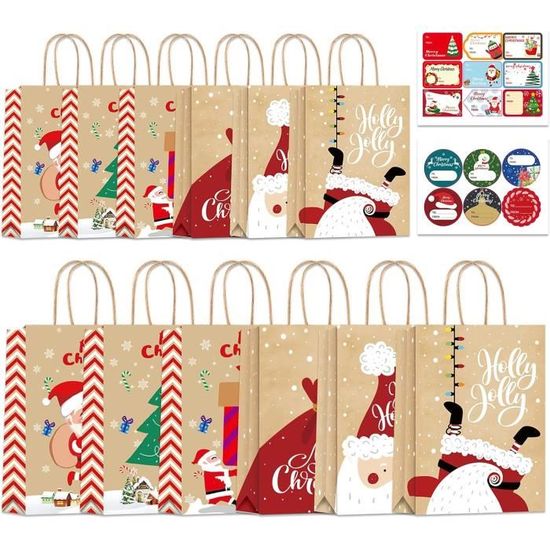 Lot De 30 Sacs Cadeaux Transparents Avec Poignées - Rubans Et étiquettes Inclus, MR050